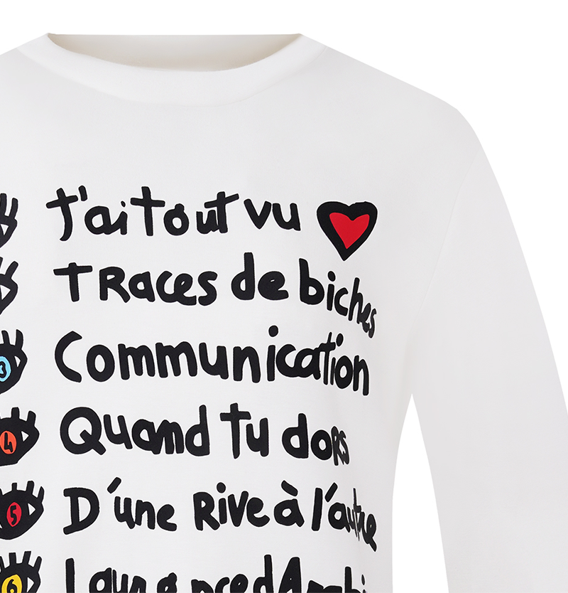 Castelbajac Women's Lettering Artwork Print Round T-Shirt - 3 Colors