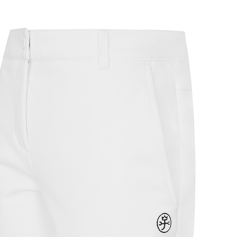 Castelbajac Women's Poly Bonded E-Band Slim Pants - White