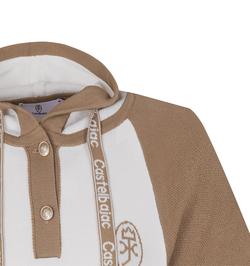 Castelbajac Women's Logo Point Raglan Short-Sleeve Hoodie - Brown