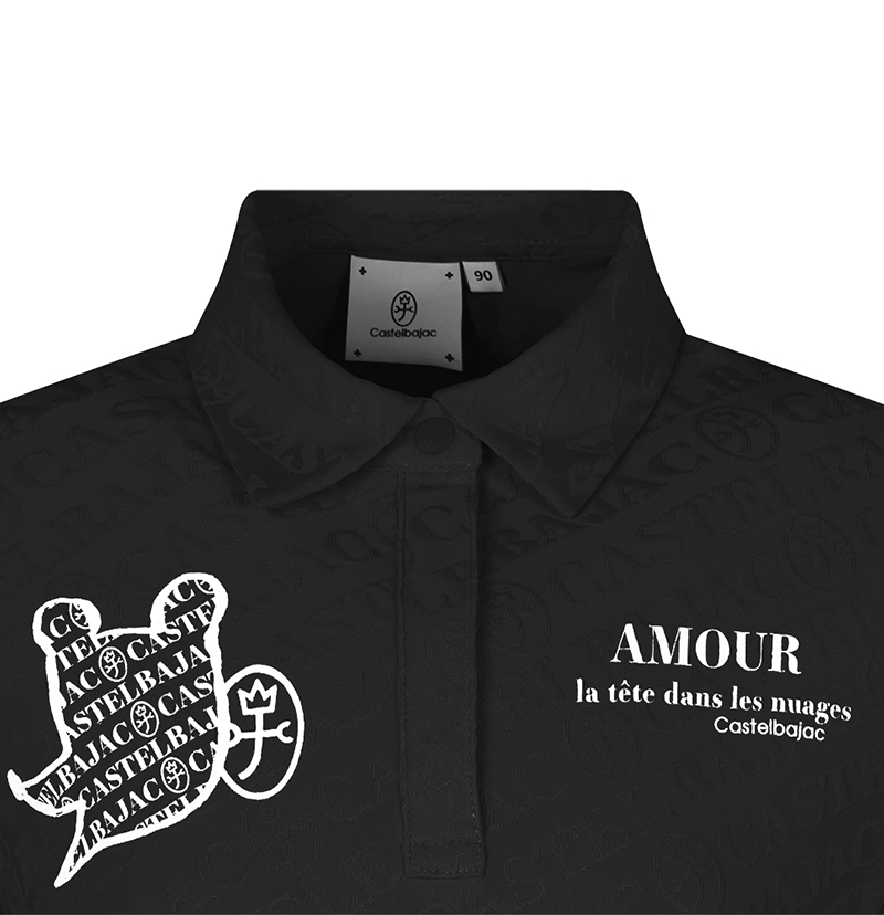 Castelbajac Women's Character Point Jacquard Collar T-Shirt - Black