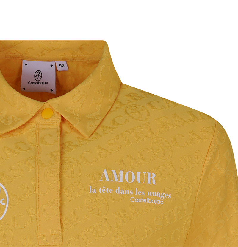 Castelbajac Women's Character Point Jacquard Collar T-Shirt - Mustard