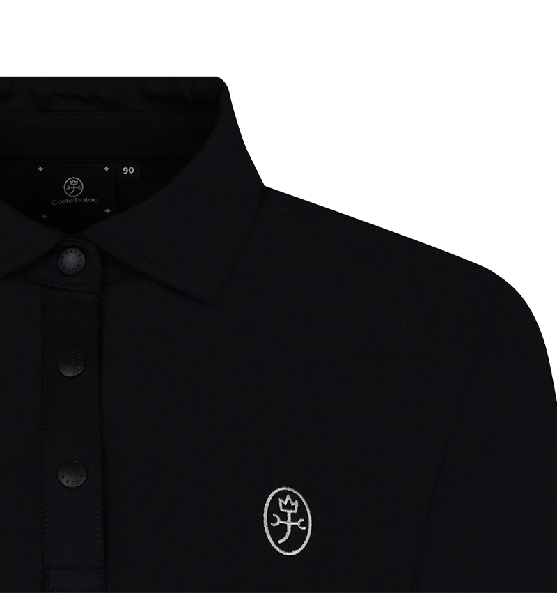 Castelbajac Women's Logo Embroidered Basic Collar T-Shirt - Black