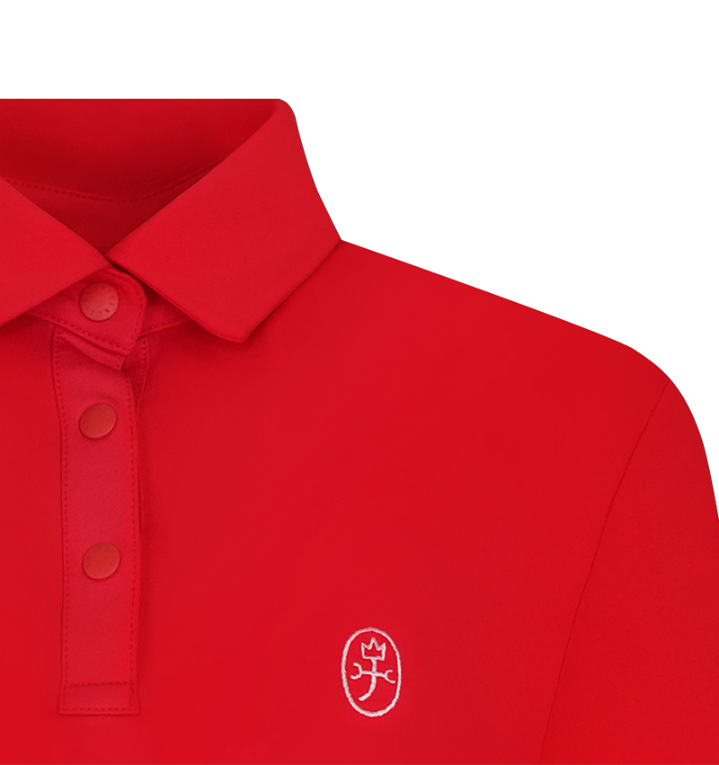 Castelbajac Women's Logo Embroidered Basic Collar T-Shirt - Red