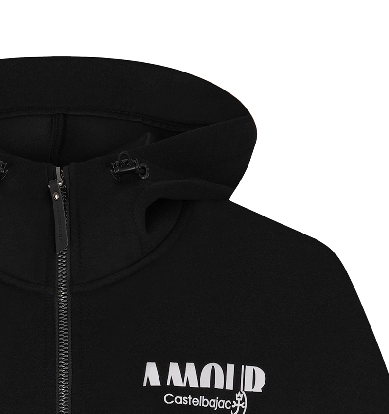 Castelbajac Women's Artwork Point Hooded Zip-Up - Black