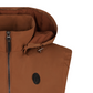 Women's Detachable Hooded Zip-Up Vest - Brown