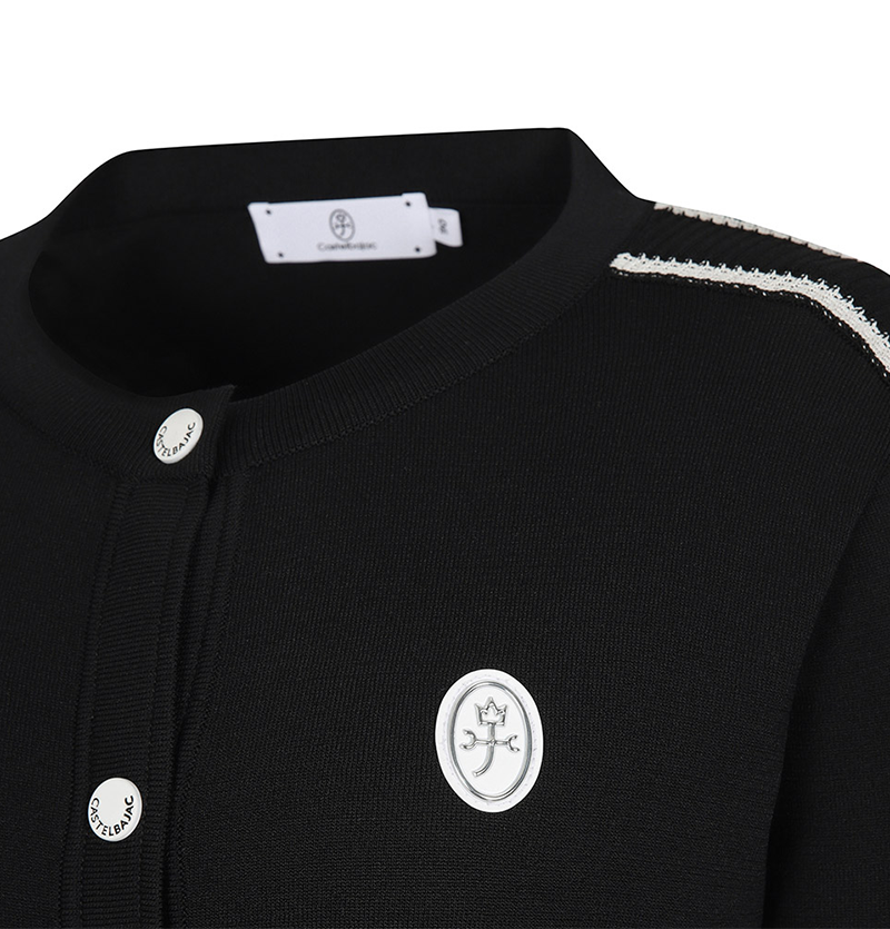 Castelbajac Women's Round Neck Button Cardigan - Black