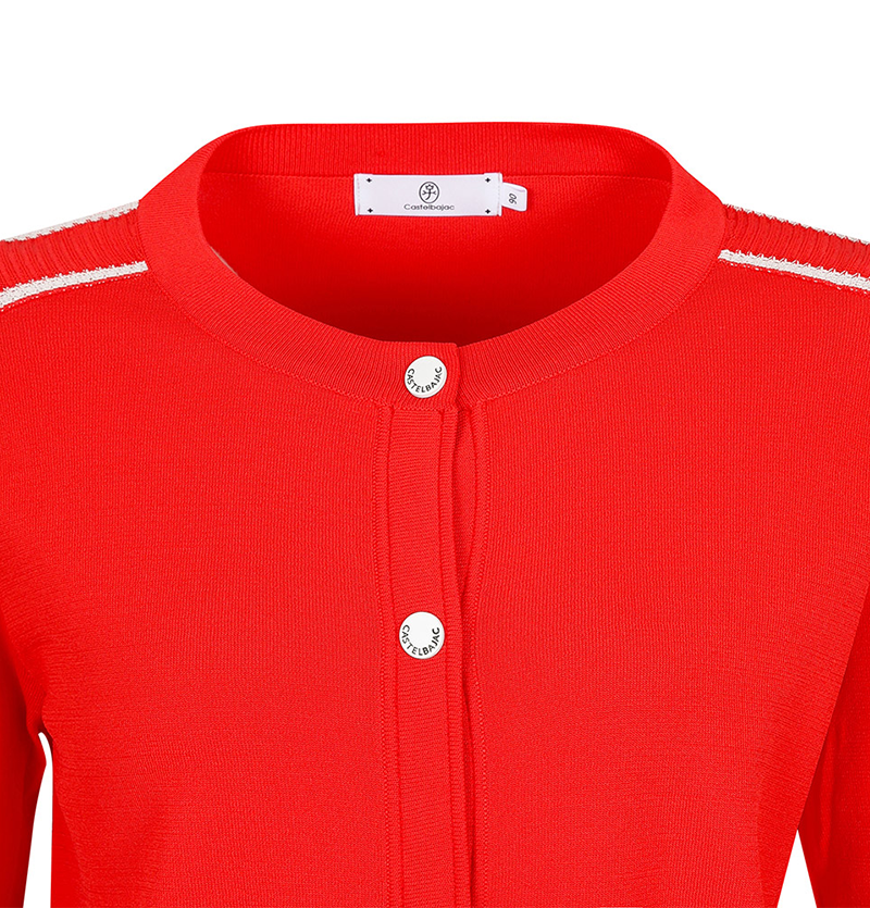Castelbajac Women's Round Neck Button Cardigan - Red
