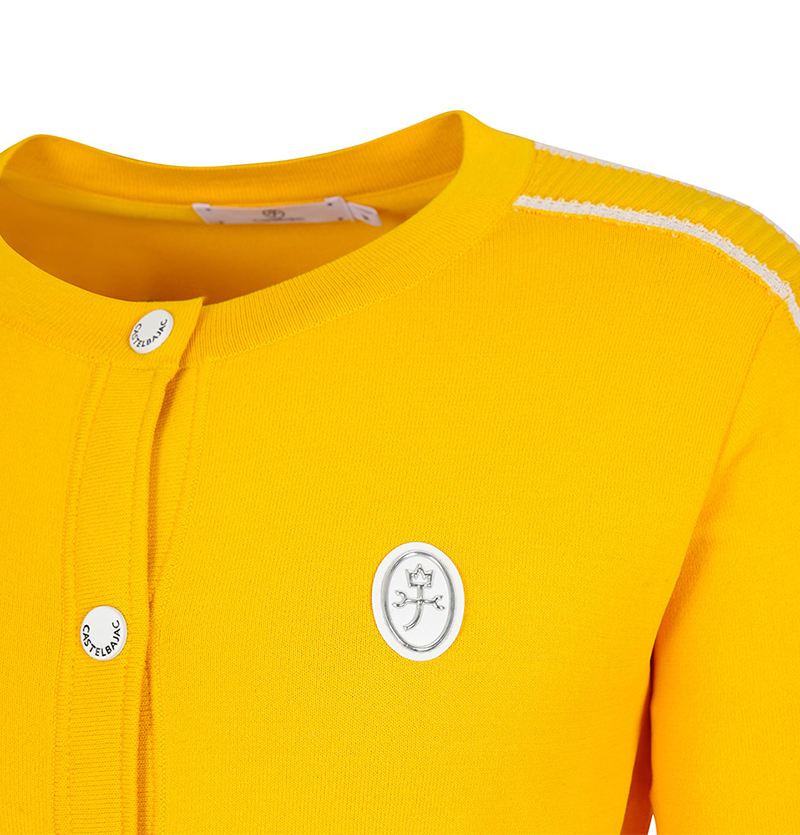 Castelbajac Women's Round Neck Button Cardigan - Yellow