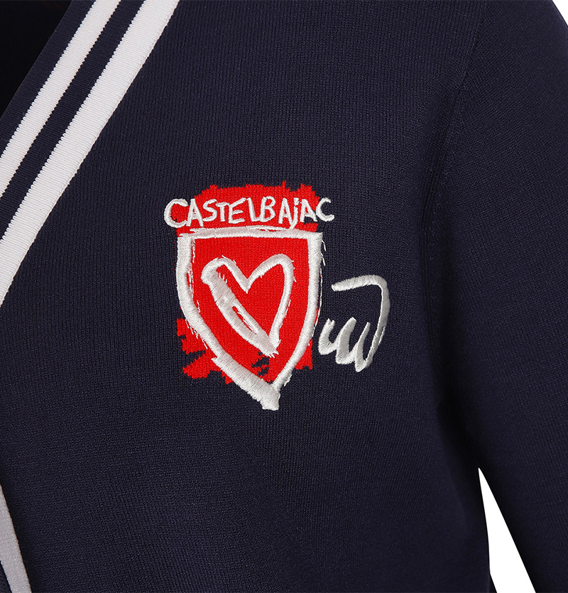 Castelbajac Women's V-Neck Artwork Cardigan - Navy