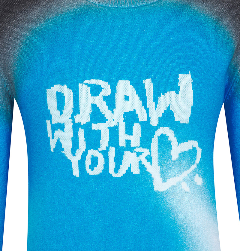 Castelbajac Women's Full-Length Lettering Sweater - Blue