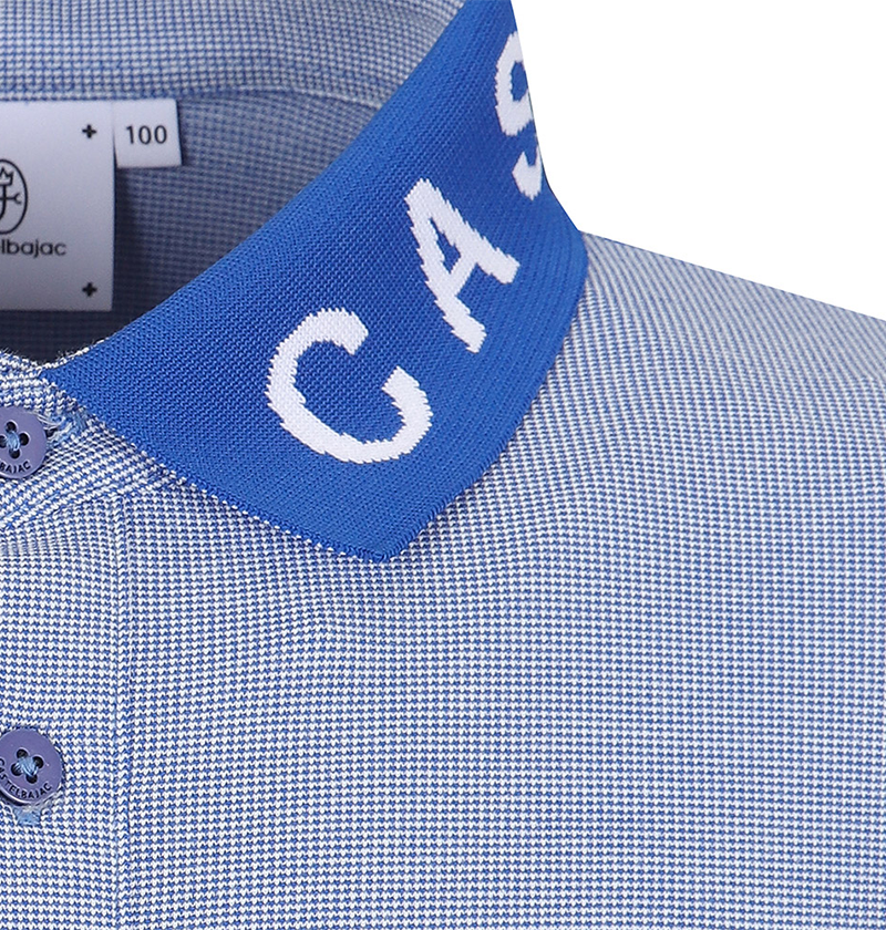 Castelbajac Men's Lettering Collar T-Shirt - Blue