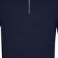 Castelbajac Men's High-Neck Half-Zip T-Shirt in Textured Fabric - Navy