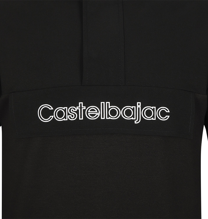 Castelbajac Men's Woven Mix Hooded T-Shirt - Black