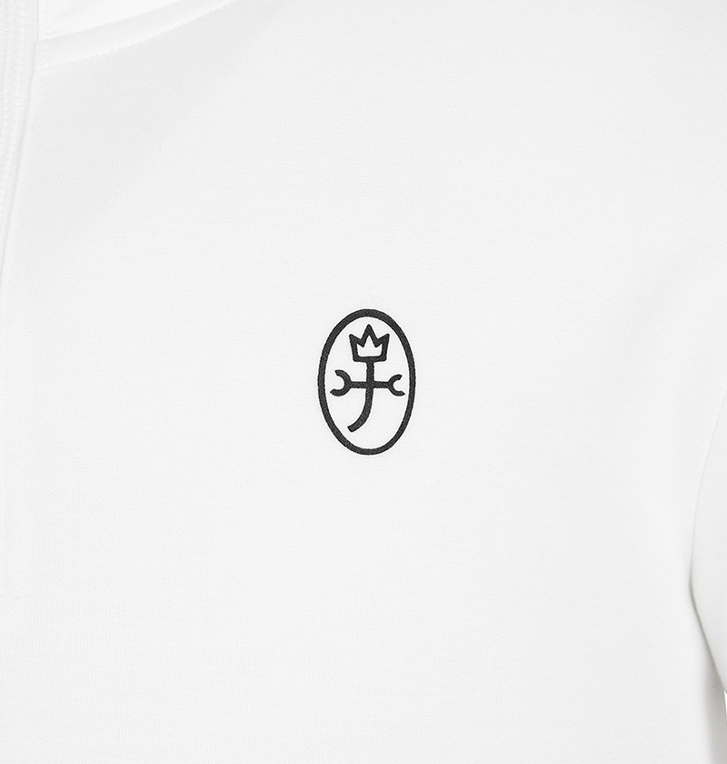 Castelbajac Men's Woven Hooded Half-Zip T-Shirt - White