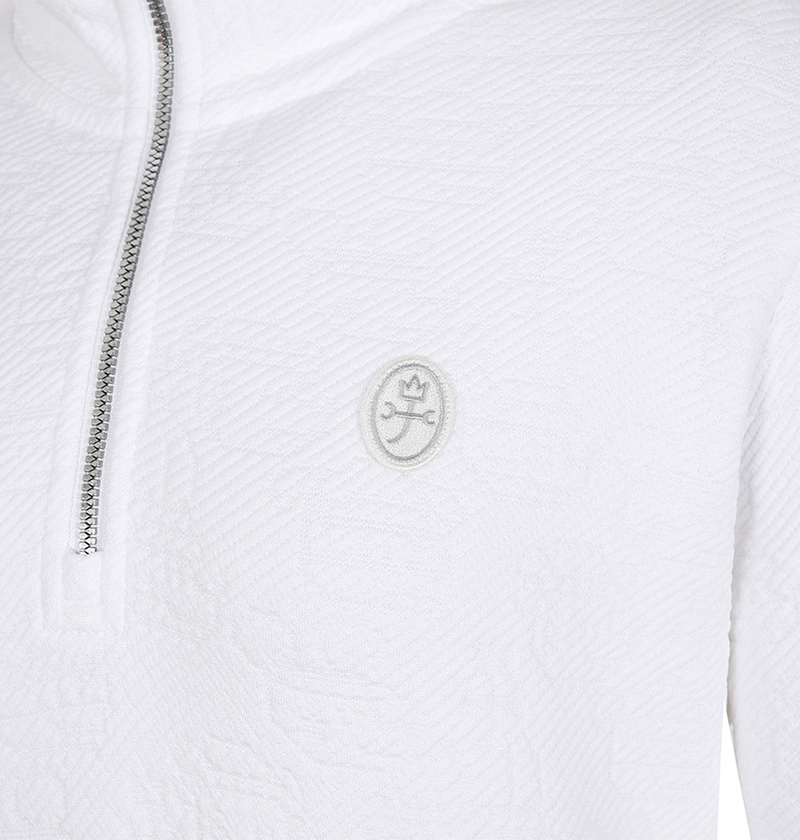 Castelbajac Women's Big Collar Jacquard T-Shirt - White