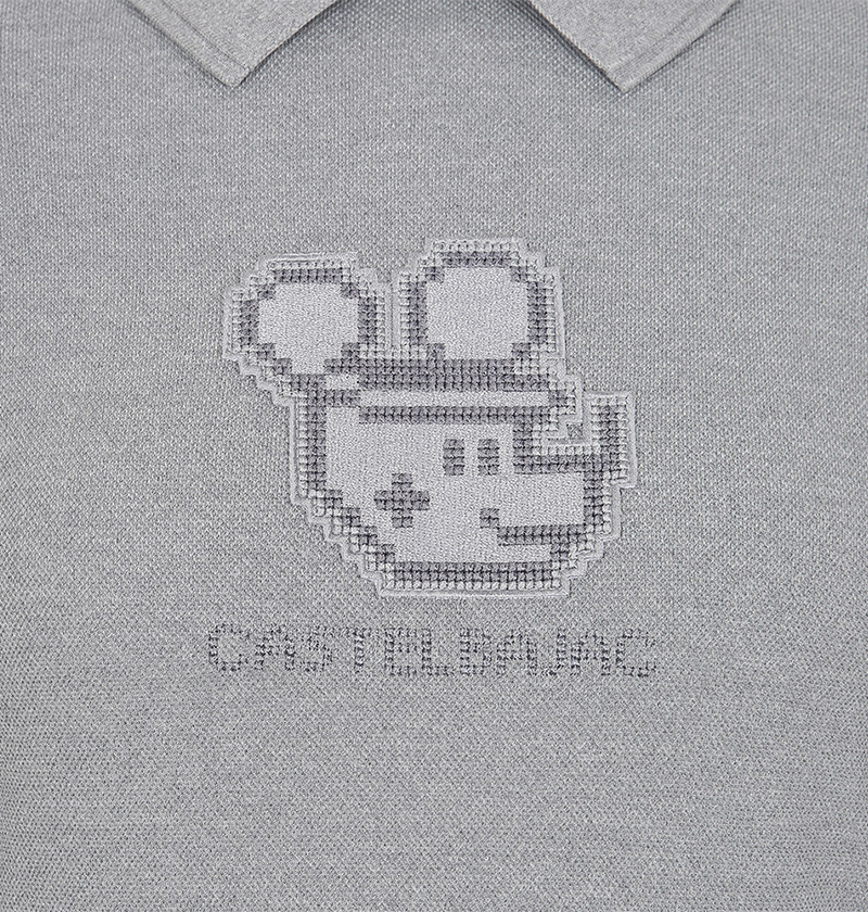Castelbajac Women's Character Embroidered Collar T-Shirt - M/Grey