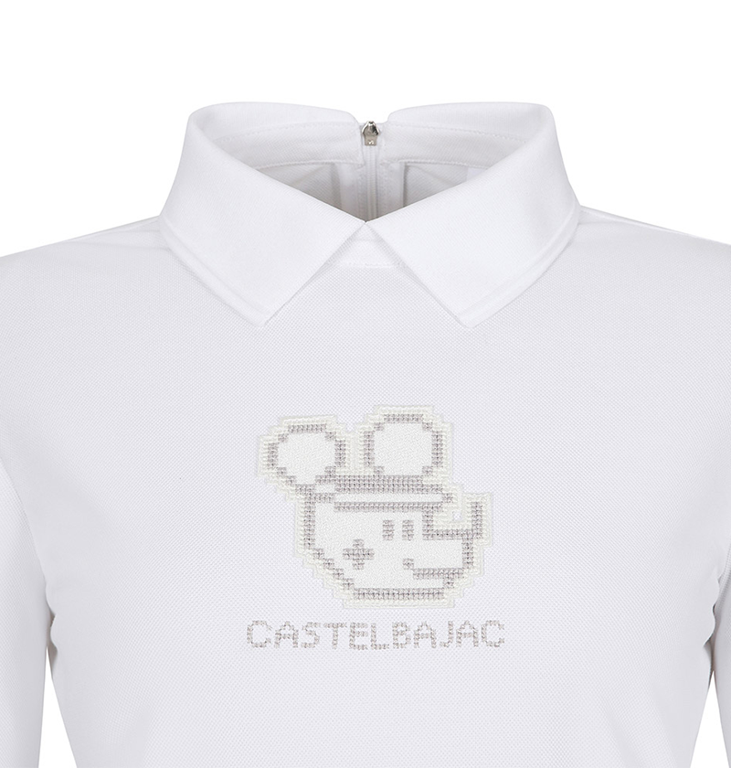 Castelbajac Women's Character Embroidered Collar T-Shirt - White