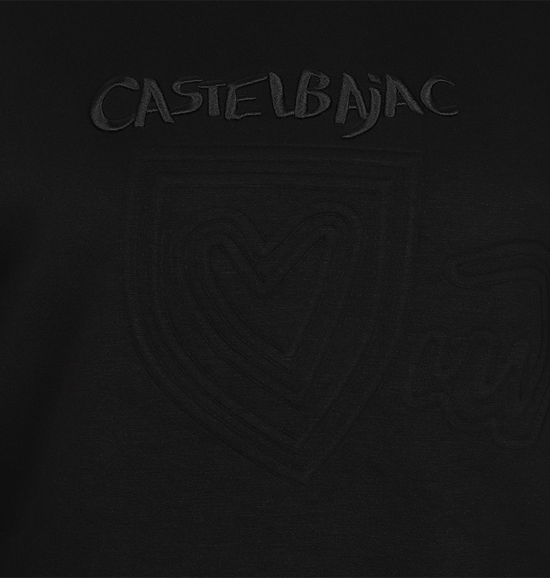 Castelbajac Women's Embossed Round T-Shirt - Black