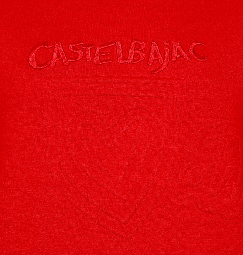 Castelbajac Women's Embossed Round T-Shirt - Red