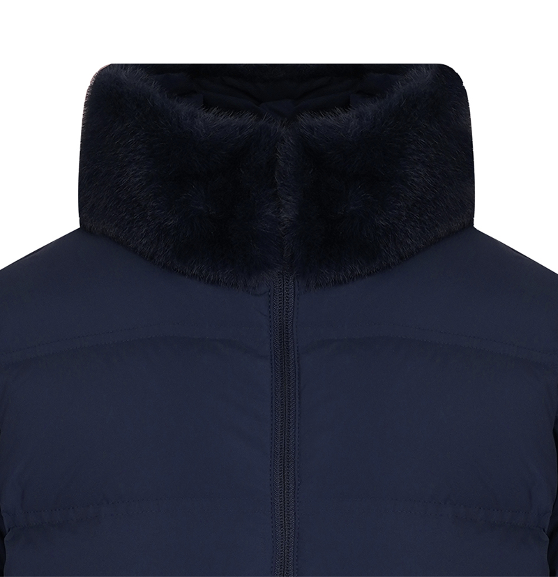 Castelbajac Women's Fur Duck Down Padding - Navy