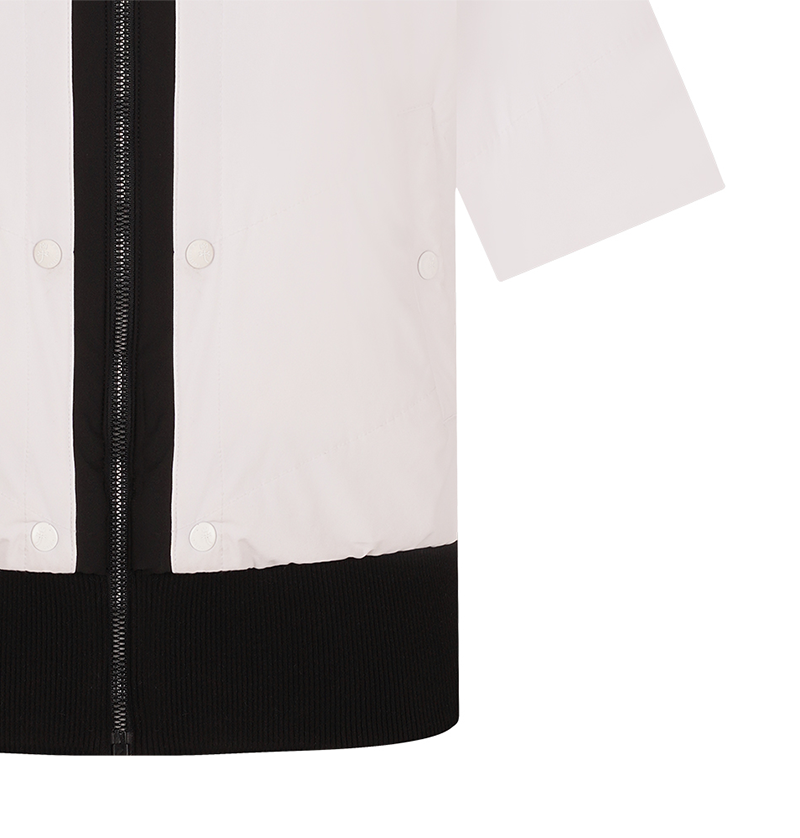 Castelbajac Women's Snap Point Short-Sleeve Hooded Padded Jumper - White
