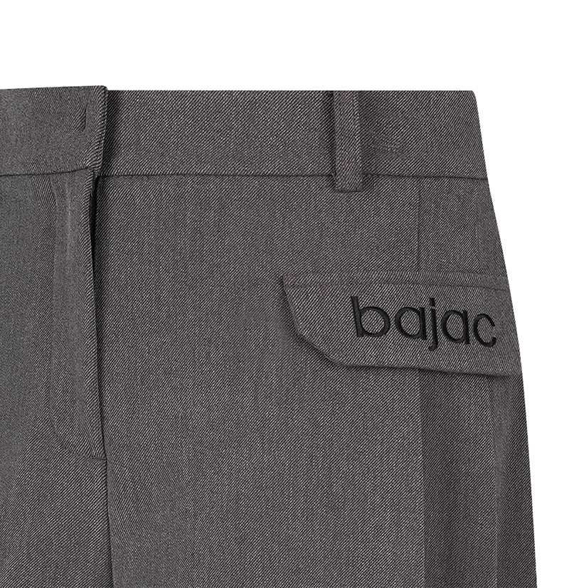 Castelbajac Women's Embroidered Logo Point Pintuck Shorts - Grey