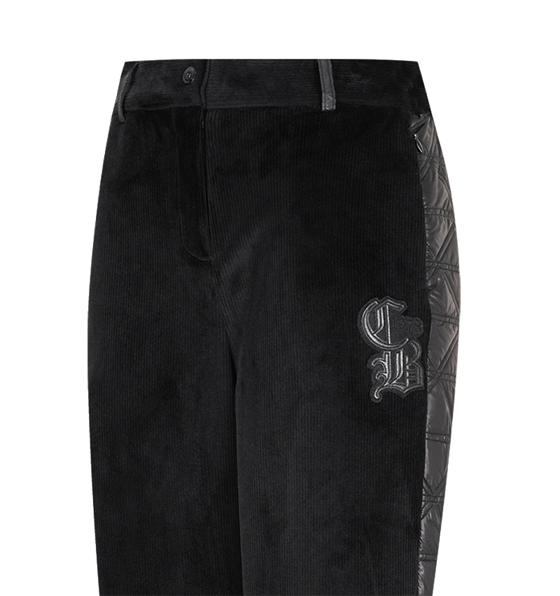 Castelbajac Women's Black Line Side Padded Fleece Jogger Pants - Black