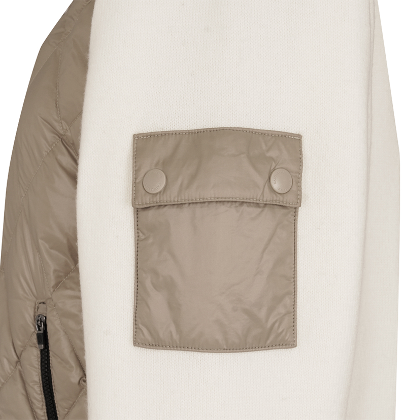Castelbajac Men's Hybrid Duck Down Quilted Jumper - Beige