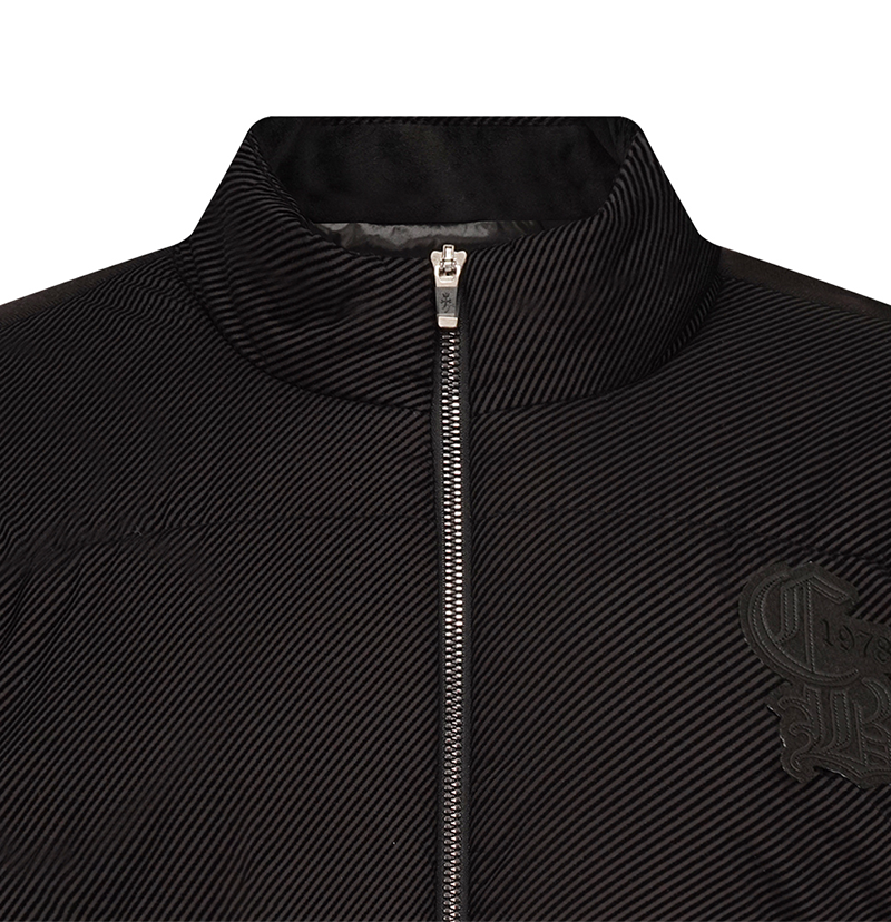 Castelbajac Men's Black Line Woven Mix Hybrid Padded Jumper - Black