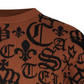 Castelbajac Men's Black Line Pattern Jacquard Sweater - Brown