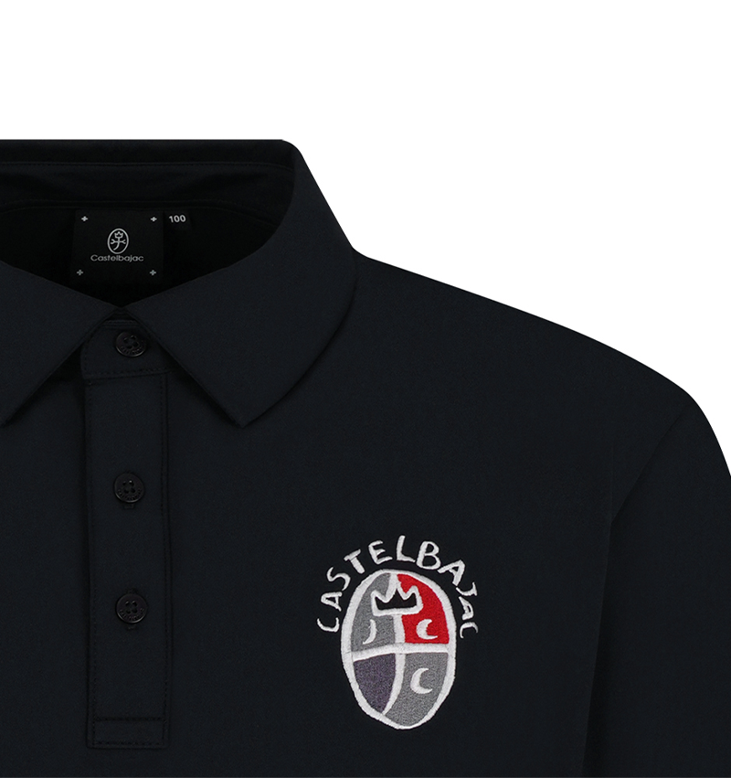 Castelbajac Men's Embroidered Point Basic Collar T-Shirt - Black