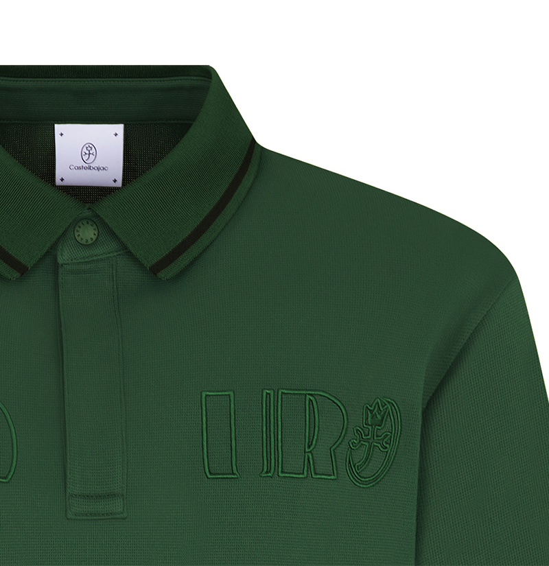Castelbajac Men's Volume Embroidered Collar T-Shirt - Green