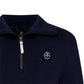 Castelbajac Women's Character Embroidered Half-Zip T-Shirt - Navy