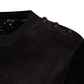 Castelbajac Women's Black Line Symbol Embroidered Velvet Man-to-Man T-Shirt - Black