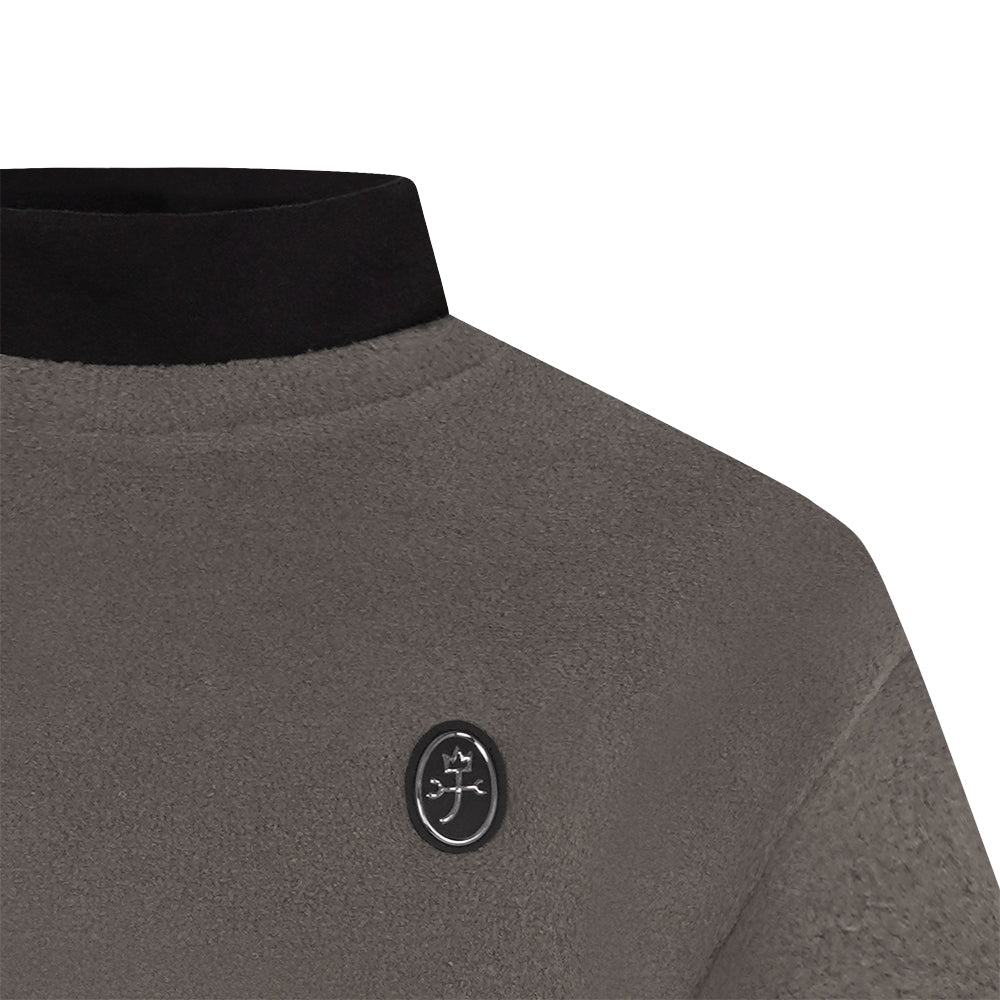 Castelbajac Women's Layered Boucle Half-Length T-Shirt - Grey