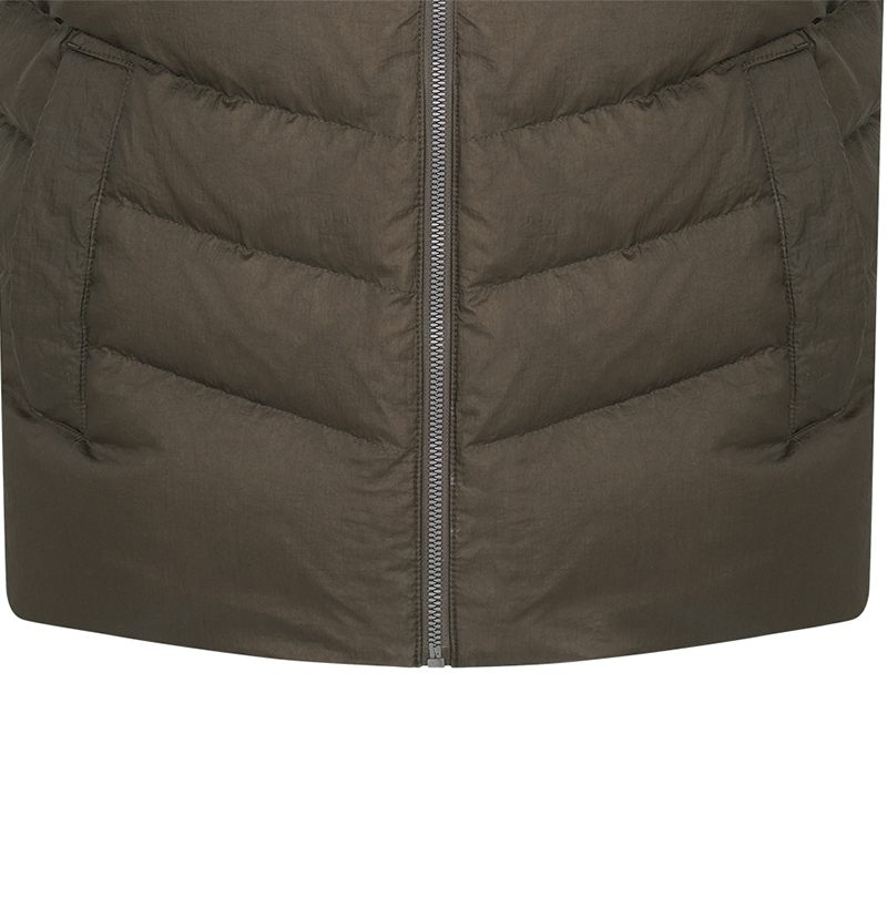 Castelbajac Men's Detachable Hooded Duck Down Vest - Khaki