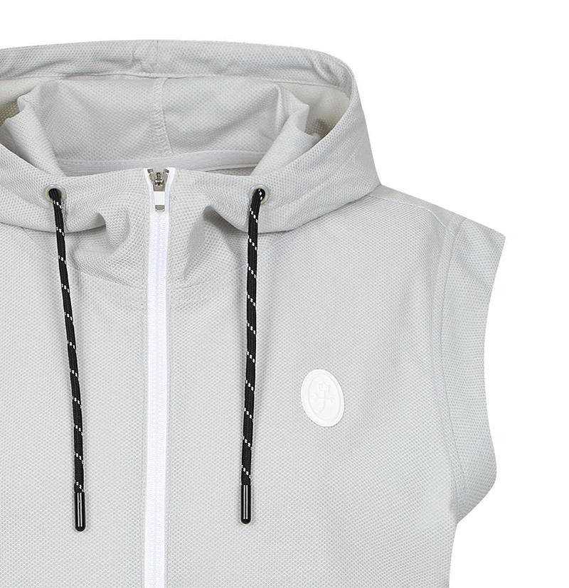 Castelbajac Women's Half-Zip Sleeveless Hooded T-Shirt - 2 Colors