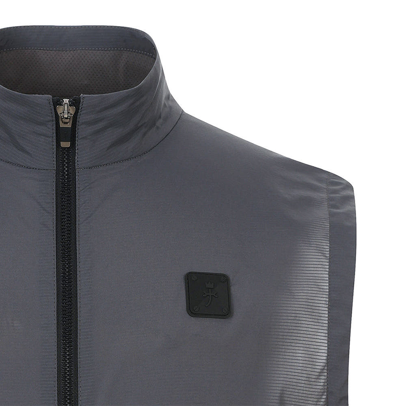 Castelbajac Men's Single-Layer Zip-Up Vest - D/Grey