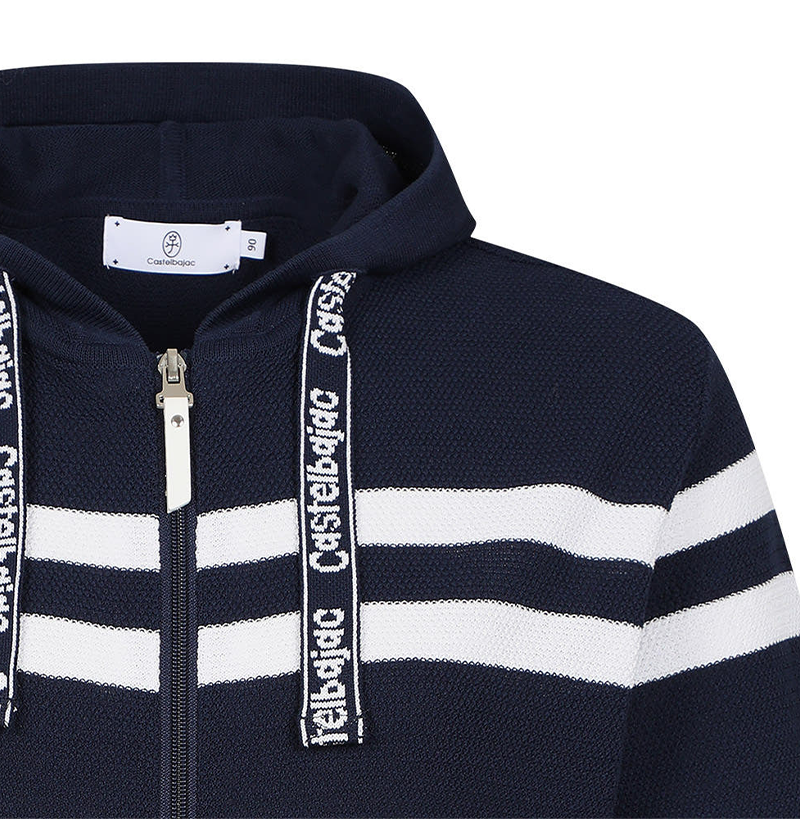 Castelbajac Women's Striped Hooded Zip-Up Knit Cardigan - 2 Colors
