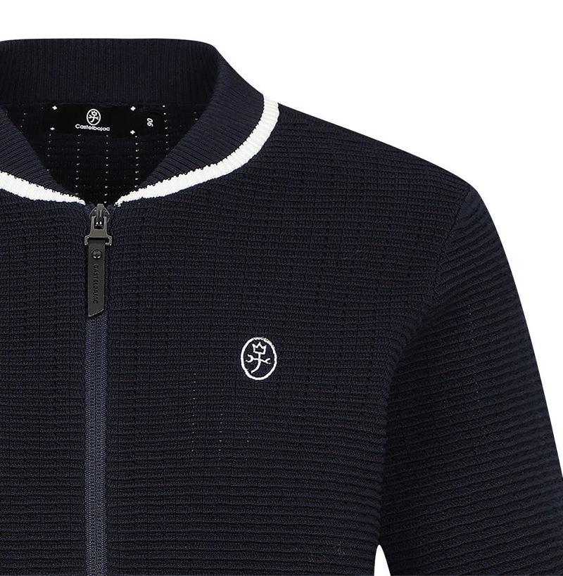 Castelbajac Women's Color Block Artwork Zip-up Knit Cardigan - 2 Colors