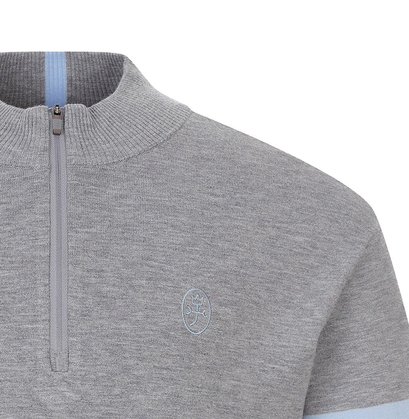 Castelbajac Men's Line Color Block Half-Zip Knit - 2 Color