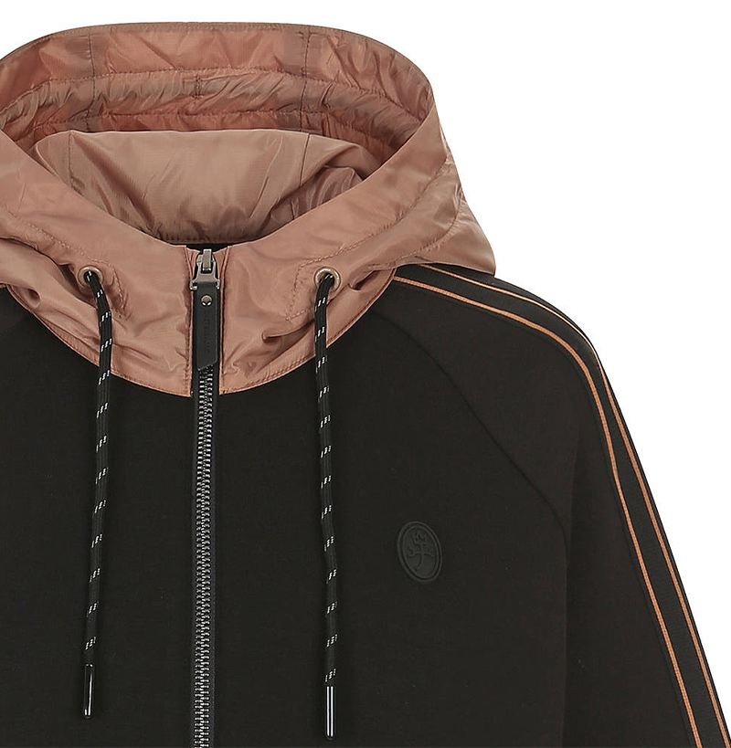 Castelbajac Women's Hooded Contrast Tape Zip-Up Cardigan - Black