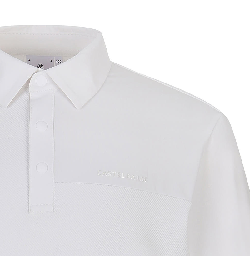 Castelbajac Men's Mixed Material Collared T-shirt - 2 Colors