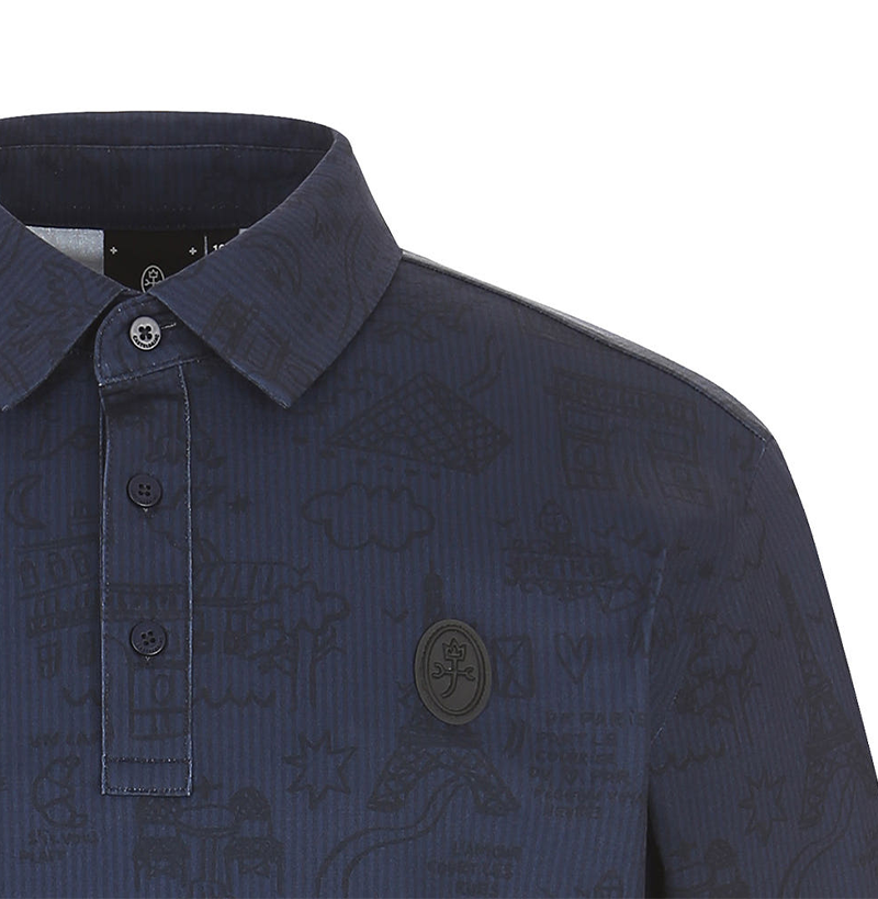 Castelbajac Men's Printed Collared T-shirt - 2 Colors