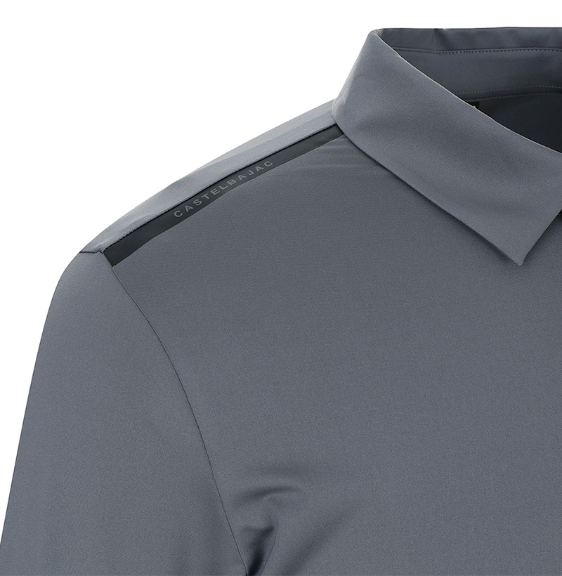 Castelbajac Men's Shoulder Logo Collar T-Shirt - Charcoal