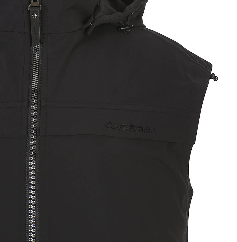 Castelbajac Women's Detachable Hooded Zip-Up Vest - Black