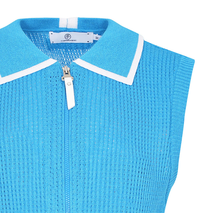 Castelbajac Women's Open Vest with Curly Knit - 2 Colors