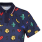 Castelbajac Women's Pixel Pattern Collared T-shirt - Navy