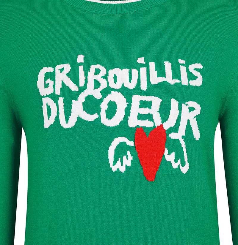 Castelbajac Women's Lettering Point Sweater - Green