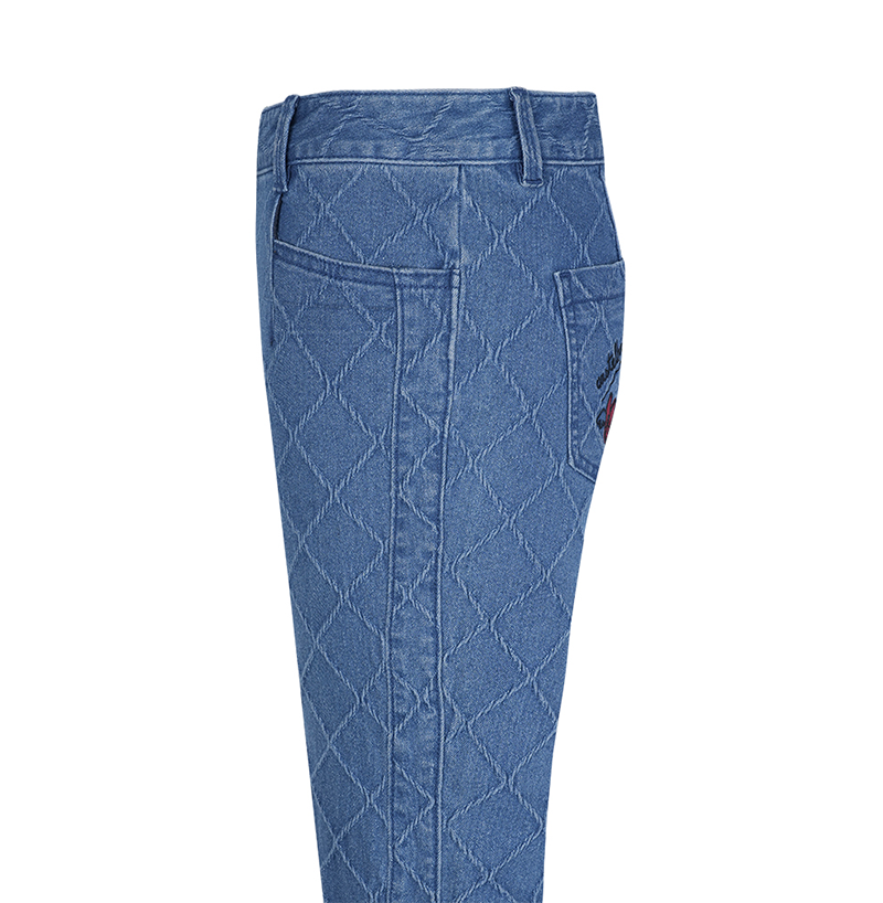 Castelbajac Women's Diamond Bootcut Denim Pants - Blue